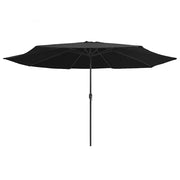 Ombrello | Parasolne da Giardino con Palo in Metallo 390 cm Nero