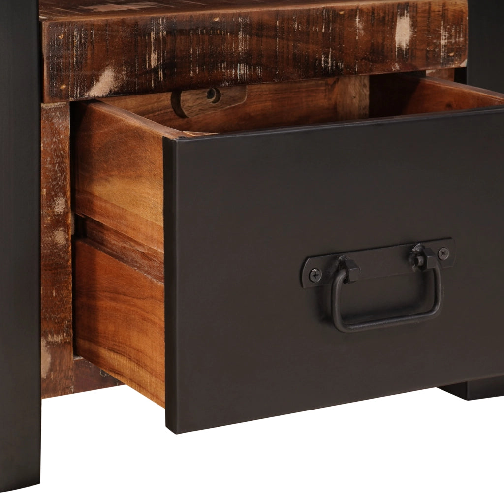 Stender Valet Multicolore 40x40x90 cm in Legno Massello Recuperato