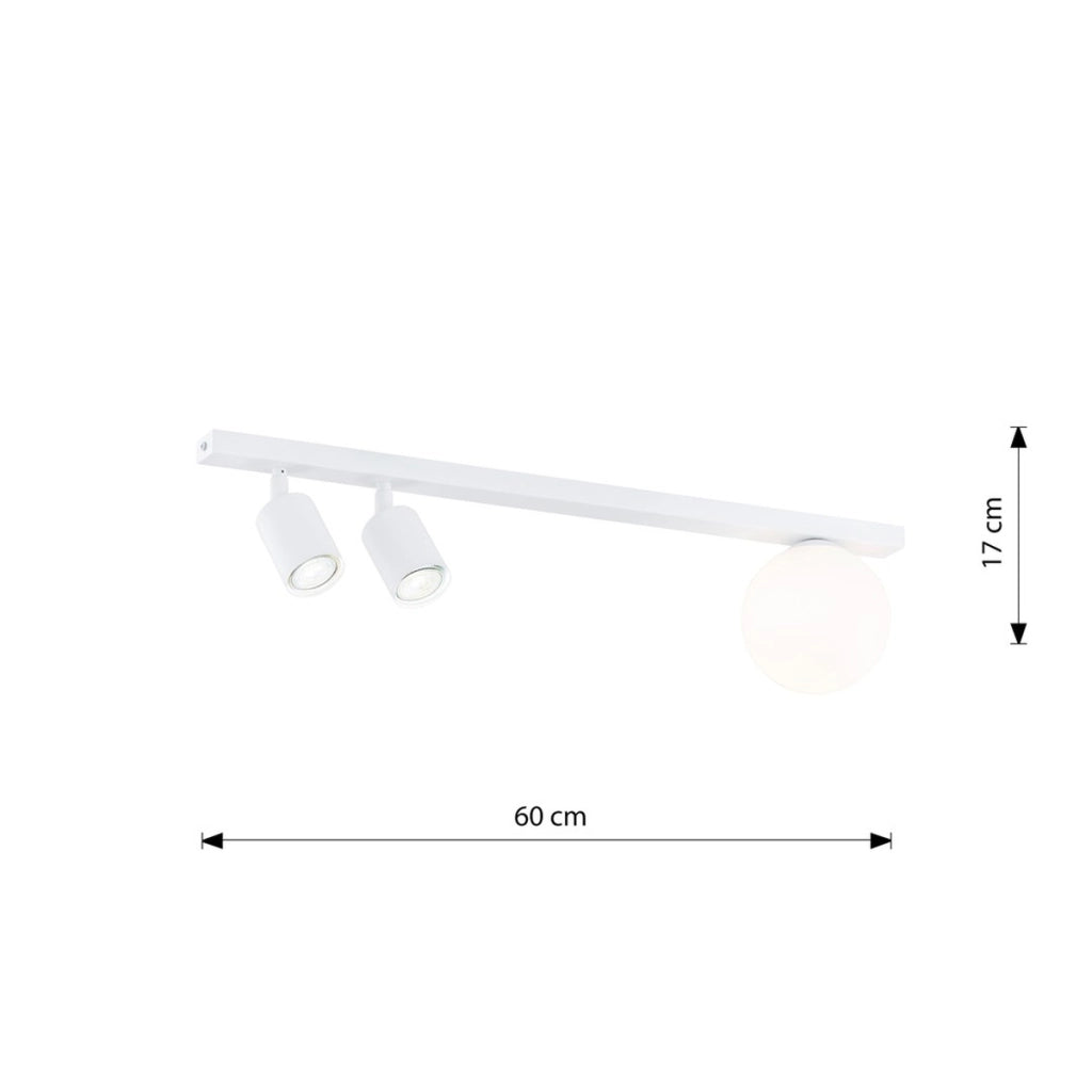 Faretto da soffitto Baster in acciaio bianco opaco