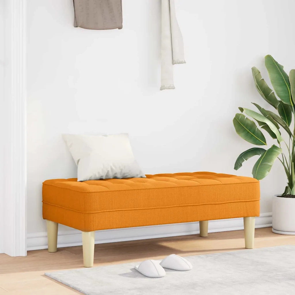 panchina con cuscino Giallo Scuro 113 x 57 x 39 cm Tessuto CFW6676662