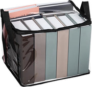 Scatola di archiviazione trasparente con coperchio - Materiale PVC - Protezione contro la abrasione - Design leggero per l'organizzazione dei libri