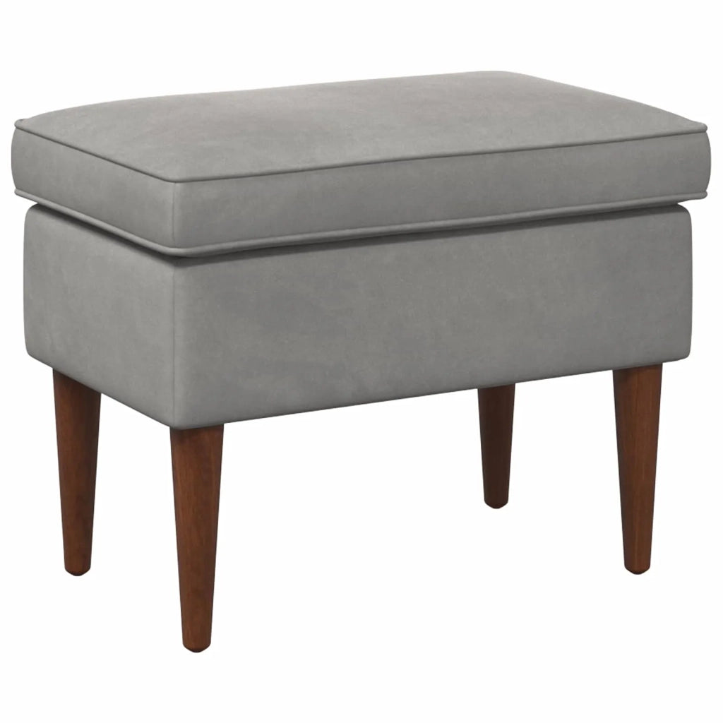 Poggiapiedi Grigio Chiaro 55 x 35 x 41 cm Velluto 42029995