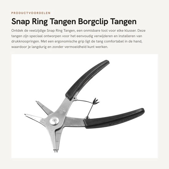 Tang di anello a doppia funzione - Rimuovere/Installare - Acciaio inossidabile - Diametro di apertura massimo 22mm - Tang di anello con impugnatura ergonomico