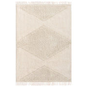 Tappeto per bambini in cotone 160 x 230 cm con motivo geometrico Beige Stile Boho Soggiorno Bambini Stanza dei bambini