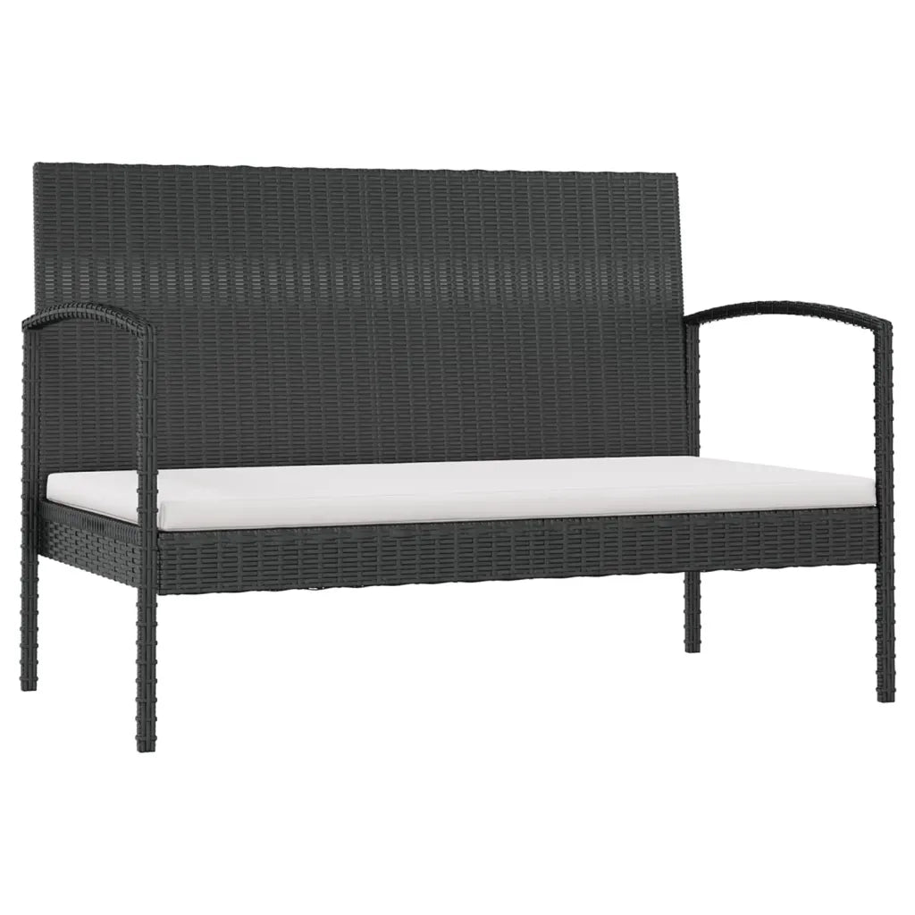 Set Divani da Giardino 8 pz con Cuscini in Polyrattan Nero cod mxl 40729