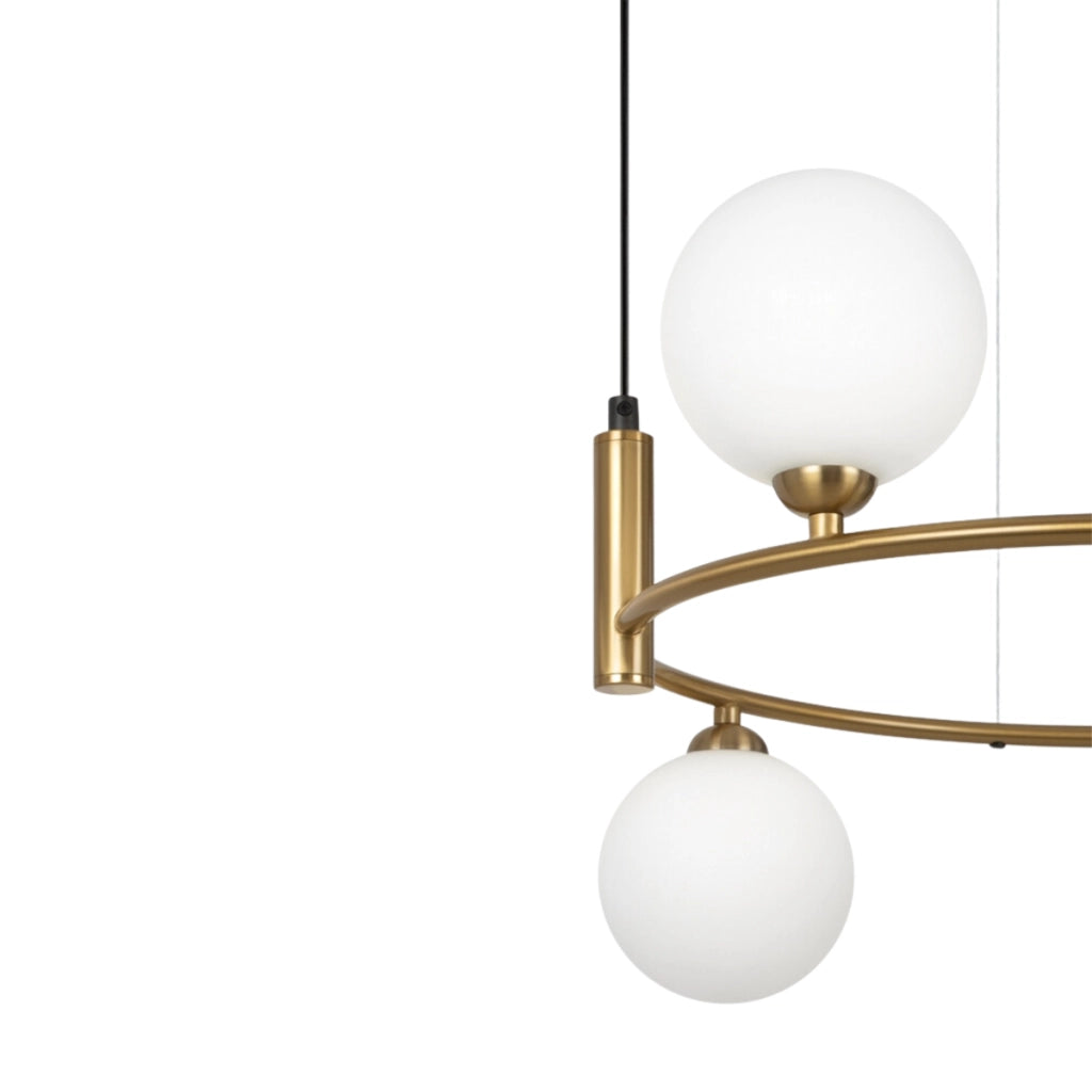 Lampada a sospensione Maytoni Ring ottone 4 luci Ø39