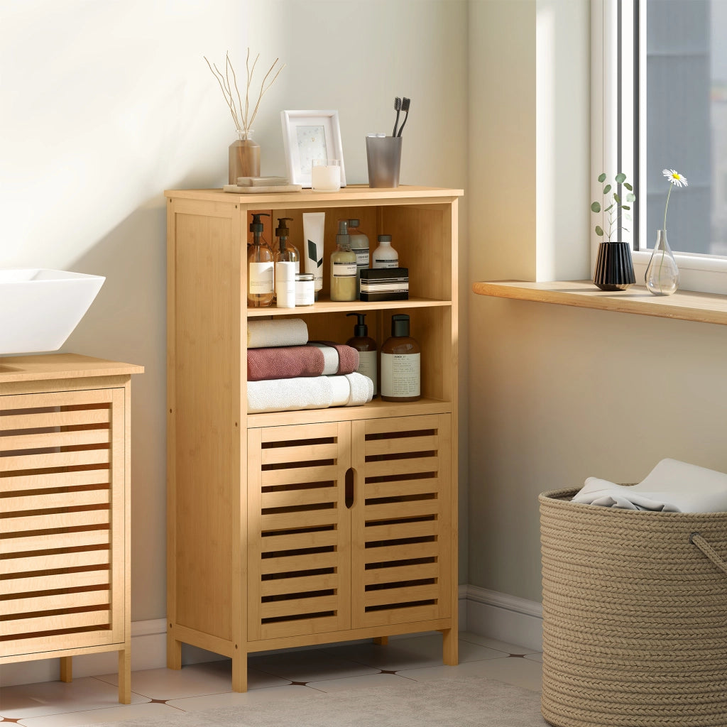 Armadietto da Bagno in Bamb¨´ ¨C zephmum ¨C 50x29x92 cm Naturale