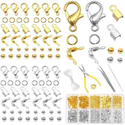 Fibbia a catena 760 pezzi - Chiusura bracciale - Chiusura gioielli - Granchio - Anello a molla - Chiusura a molla - Chiusura a pressione - Chiusura metallica Argento/Oro