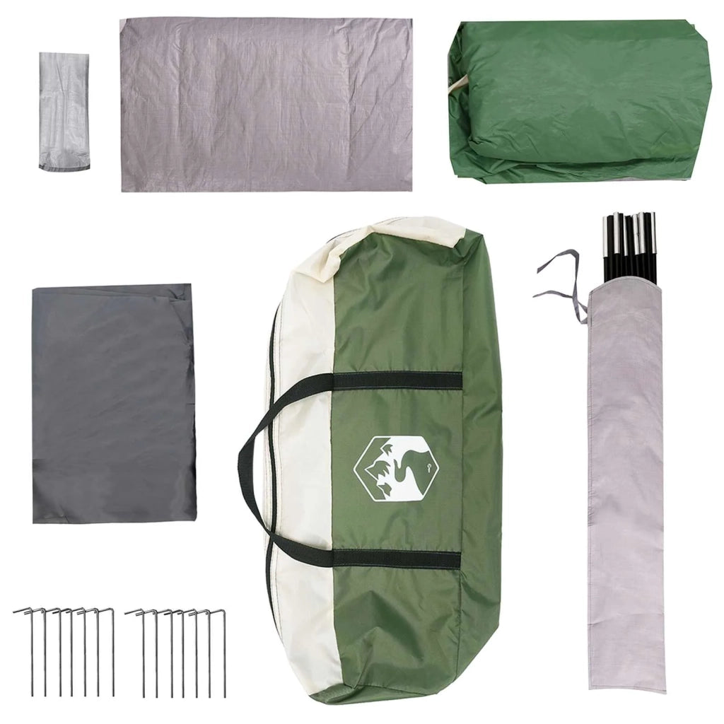 Tenda Familiare con tetto Verde 320 x 210 x 180 cm Poliestere 42028489