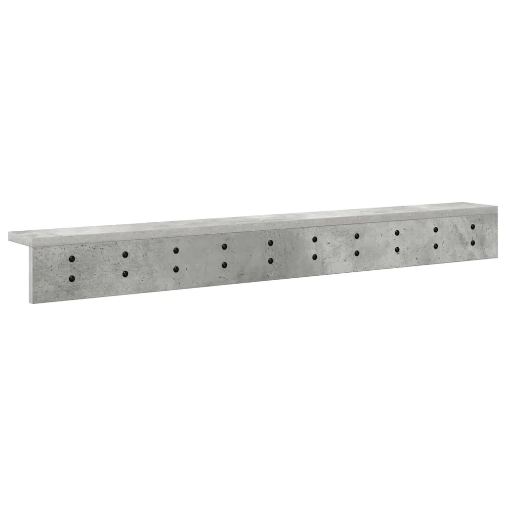Appendiabiti a muro Grigio cemento 100 x 10,5 x 10,5 cm 874374