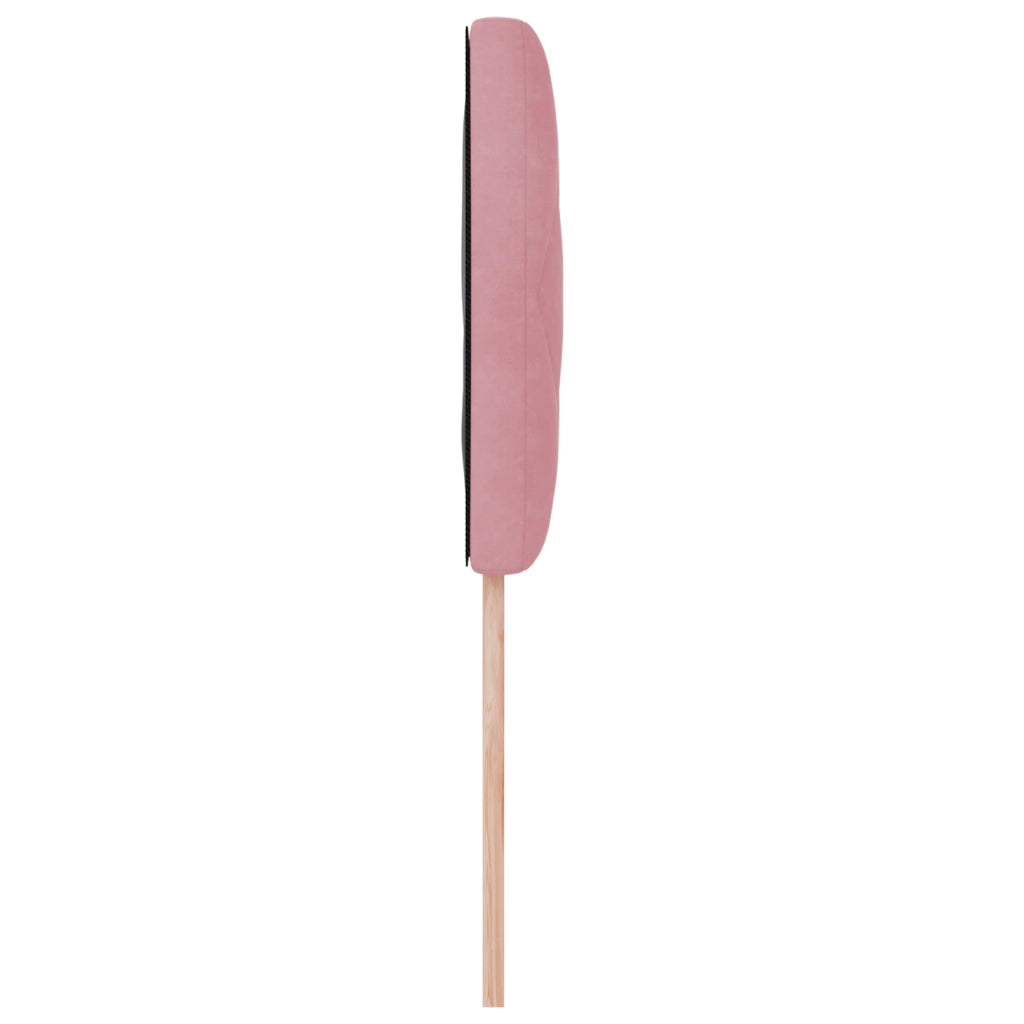 Testiera  Design Blocchi Diamante Rosa 100 cm in Velluto