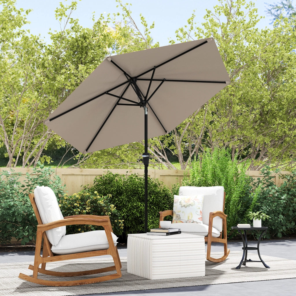 Ombrellone da giardino esagonale inclinabile ¨C zephmum ¨C beige ? 2,3x2,16 m