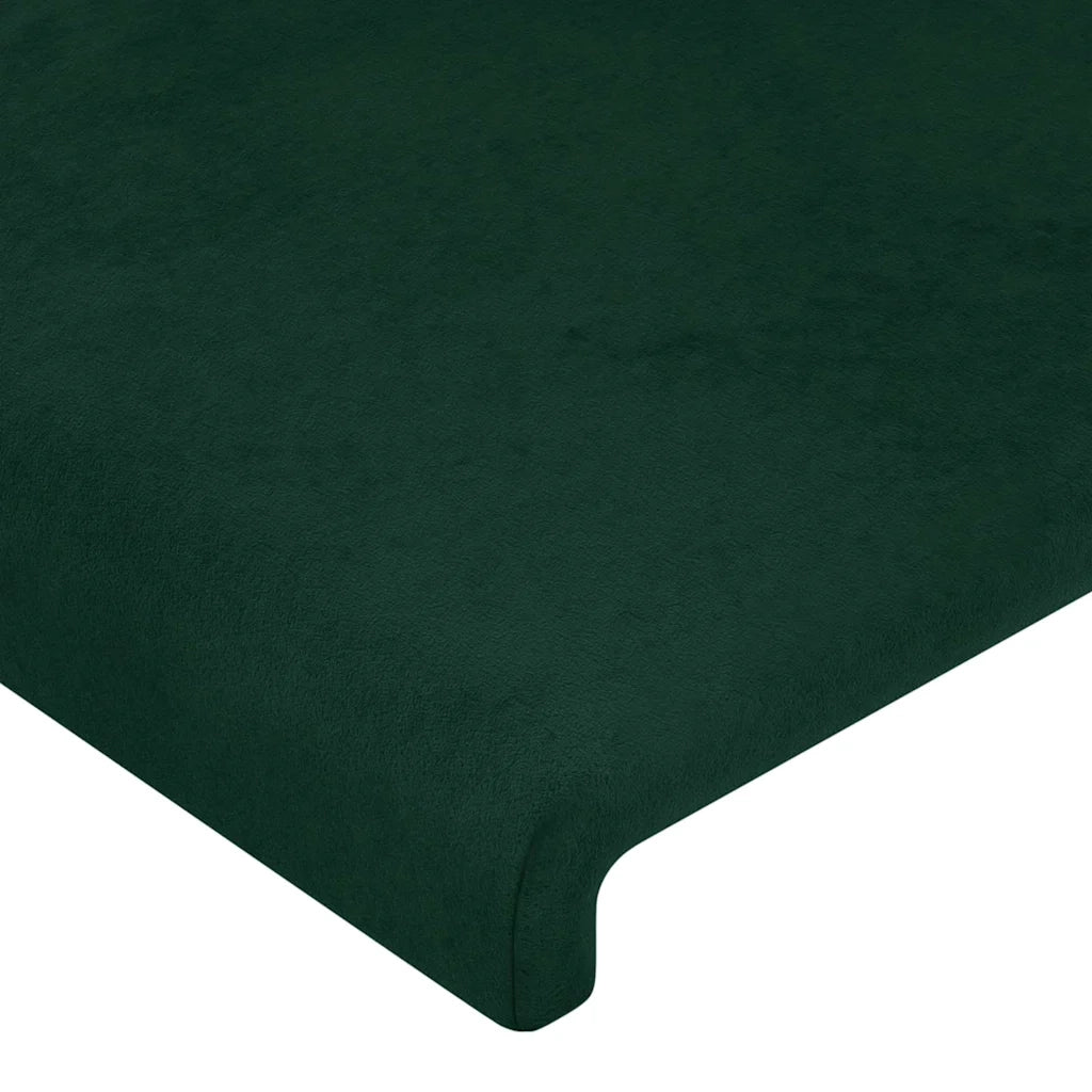 Testiera ad Orecchio Verde Scuro 183x16x78/88 cm in Velluto 3118551