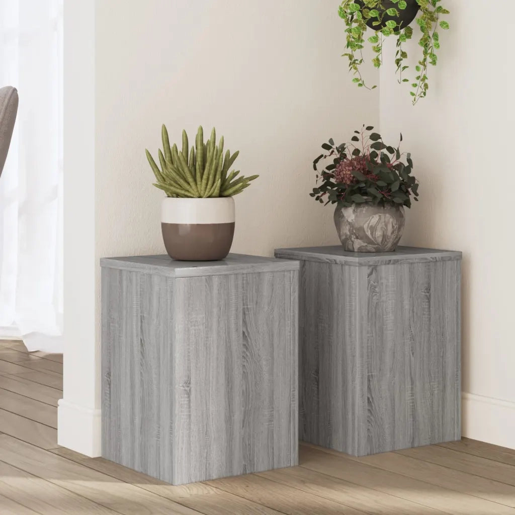 Supporti per piante | Sostegno per piante 2 pz Grigio 25x25x35 cm in Multistrato