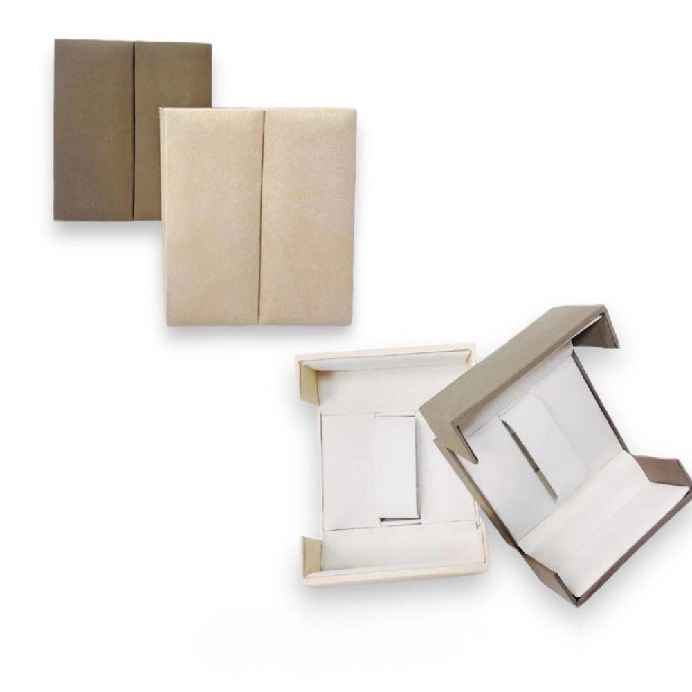 Trade Shop - Scatola Porta Orologio Elegante Beige 12x10.5x5.5 Cm Con Interno Protettivo -