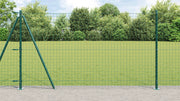 Recinzione Euro con 7 Pali Flangiati 1.2x10 m Acciaio Galvanizzato
