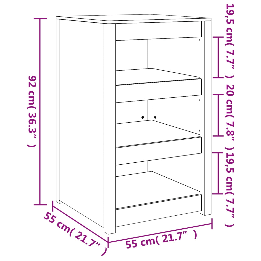 Mobile da Cucina da Esterno MEPPEL 55x55x92 cm Legno Massello di Douglas 832344