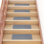 Tappetini per Scale Autoadesivi 30 pz Grigio Chiaro 60x25 cm
