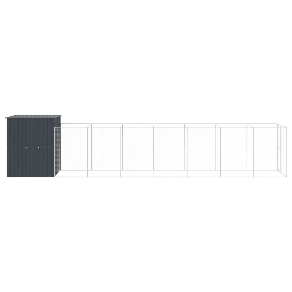 Cuccia per cani con recinto 165 x 863 x 181 cm antracite 02_0043475