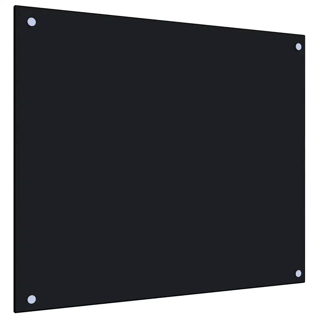 Paraschizzi per Cucina 2 pz-Set di 2 Protezione parete cucina Neri 70x60 cm in Vetro Temperato