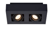 Lucide XIRAX faretto doppio da soffitto GU10 5W 3000K nero