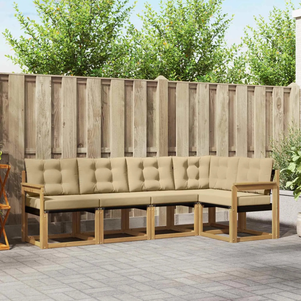 Set di divani da esterno con cuscino 5 pcs