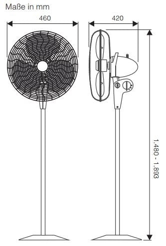 GORDON C40, Ventilatore da Terra, Vortice