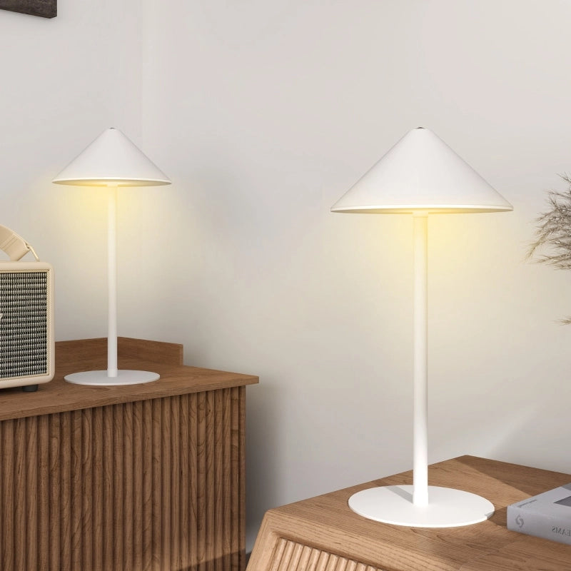 Set di 2 lampade da tavolo, lampada da tavolo con 3 colori di luce, ricaricabile tramite USB A+C, lampada da comodino con interruttore touch per