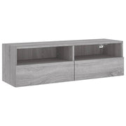 Mobile TV multimediale mensola TV mobile TV credenza TV sala da pranzo soggiorno camera da letto da parete legno Sonoma 100 x 30 x 30 cm grigio 02_0028172