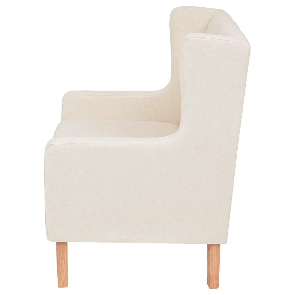 Set Divani 3 pz in Tessuto Bianco Crema 274931