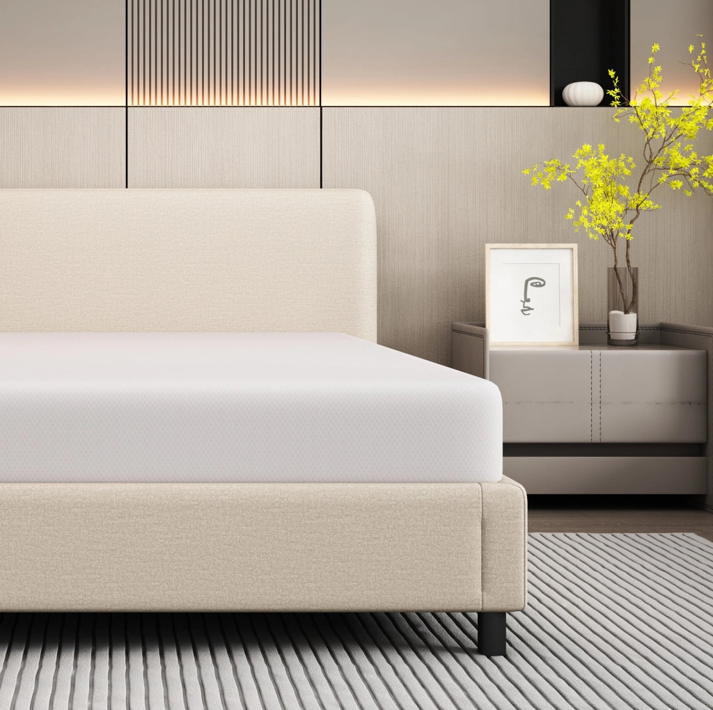 Materasso 90x200 cm in schiuma bianca H3 ergonomico, traspirante e con maniglie