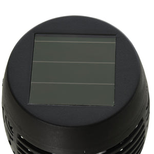 Set 4 Faretti Solari da Giardino Ø12x72 cm in Plastica Nero