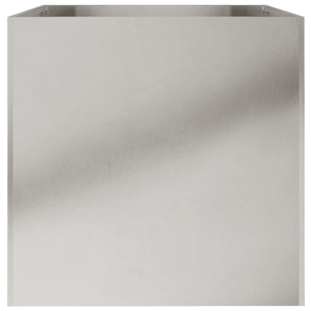 Vassoio per fioriera aiuola rialzata piante fiori terrazza giardino argento 62 x 47 x 46 cm acciaio inossidabile argento 02_0038079