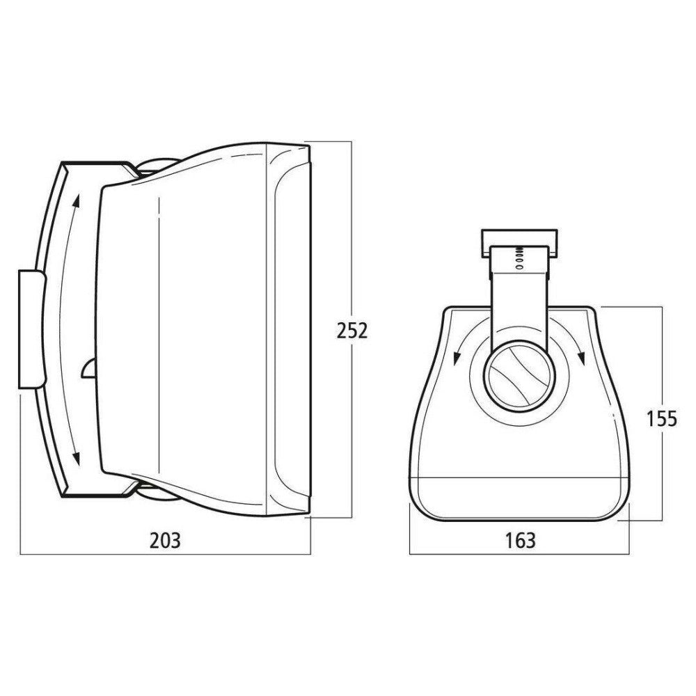 Trade Shop - Cassa Diffusore Altoparlante Da Esterno A Parete 3 Vie 120w Per Filodiffusione -