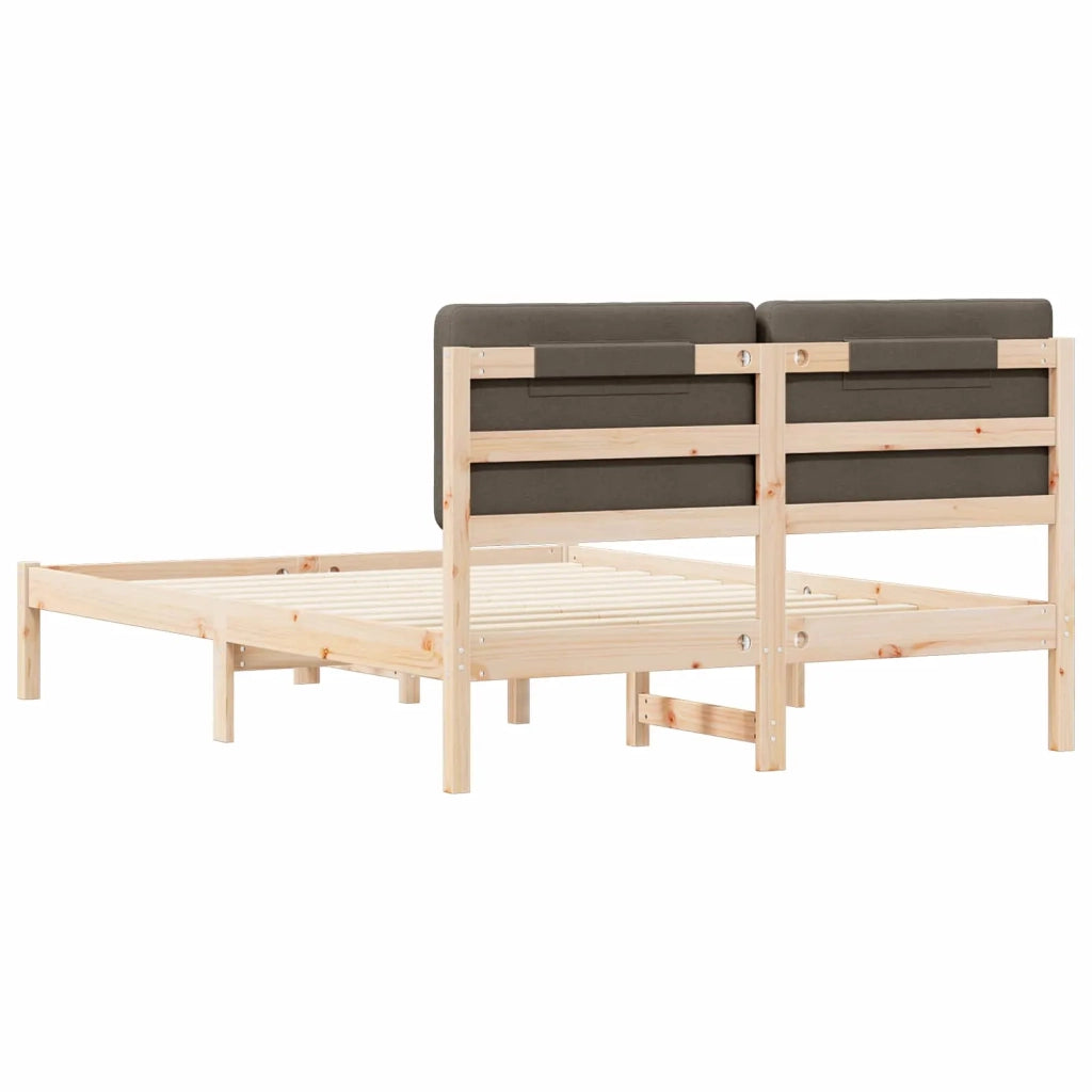 Letto con Testiera Rivestita Talpa 150 x 200 cm Pino massello 877902