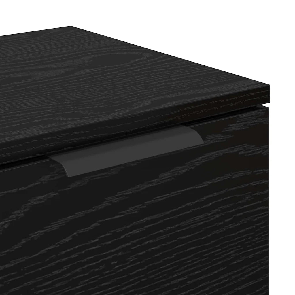 Credenza-Buffet-Armadio da cucina Rovere Nero 60 x 30 x 70 cm Legno multistrato 161573
