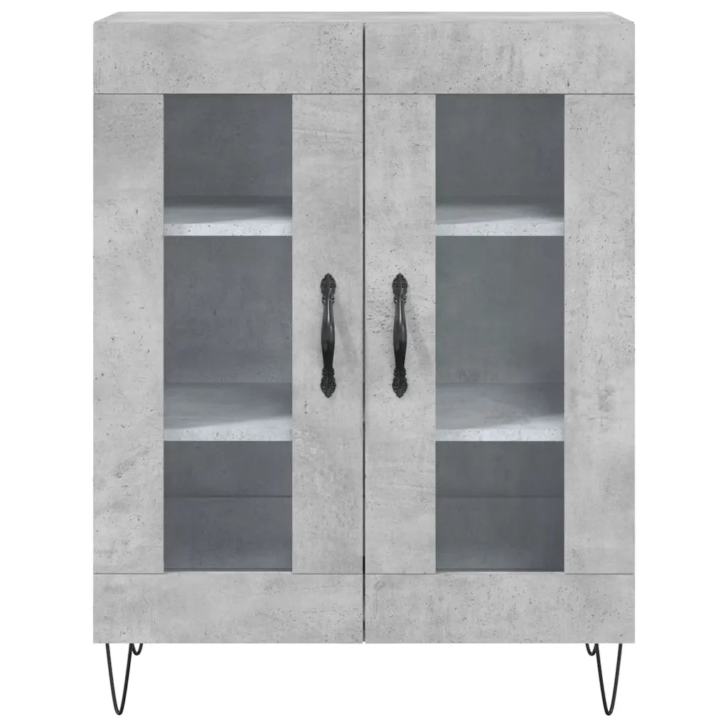 Credenza-Buffet-Armadio da cucina Grigio Cemento 69,5x34x90 cm in Legno Multistrato 680513
