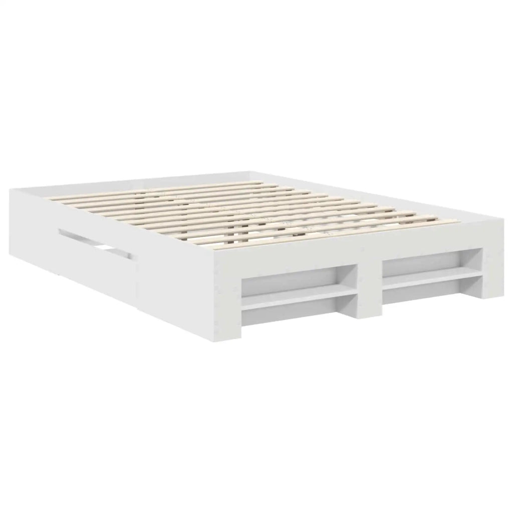 Struttura del letto Bianco 140 x 200 cm Legno multistrato