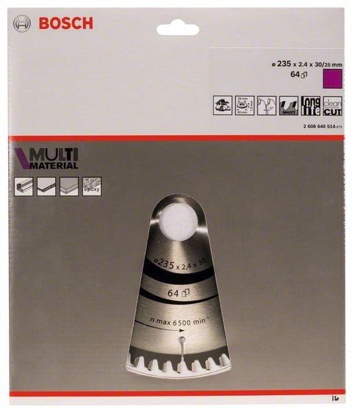 2608640514 - Lama per seghe circolari Multi Material 235 x 30/25 x 2,4 mm- 64