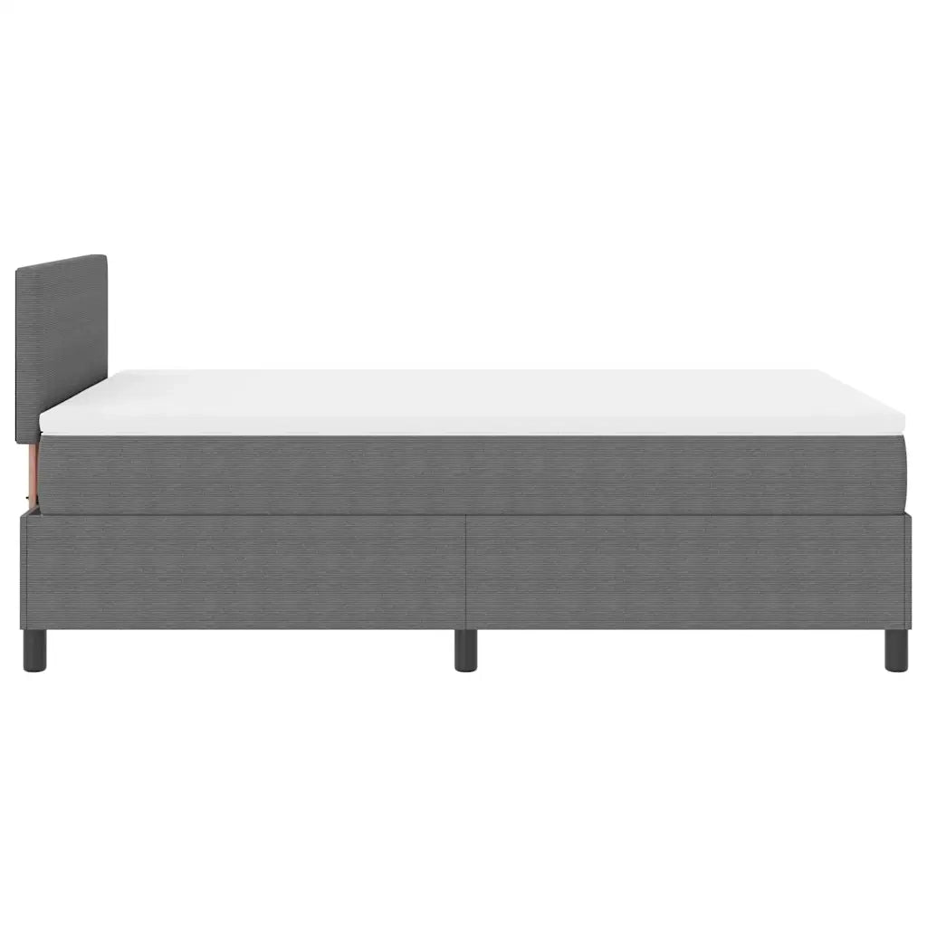 Letto a molle con testiera Grigio chiaro e bianco 120 x 200 cm 3337507
