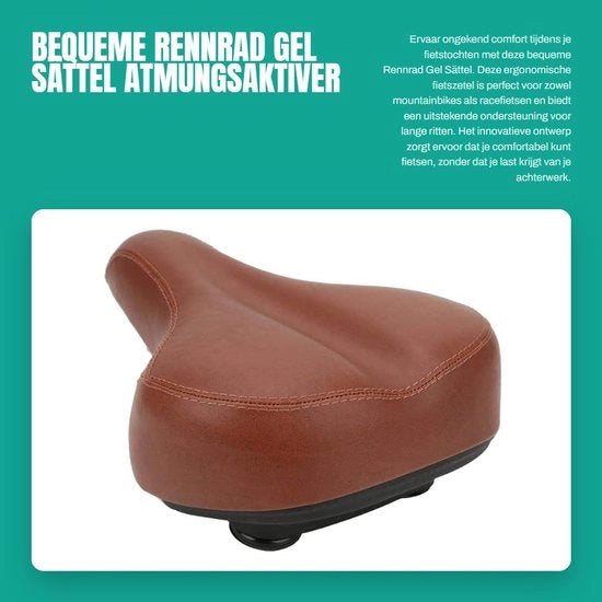 Sella da bicicletta Comfortevole - Protezione sella da bicicletta - Resistente allo shock - Antiscivolo - Duraturo - Superficie di alta qualità in pelle PU - Sedile per bicicletta
