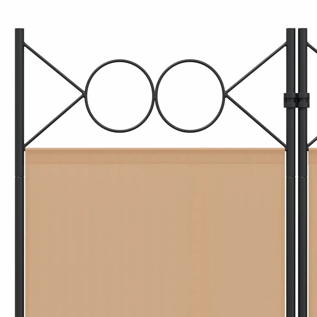 Paravento a 4 Pannelli Beige 160 x 200 cm Tessuto 42039200