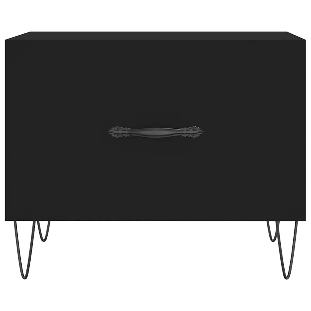 Tavolini da Salotto 2 pz Neri 50x50x40 cm in Legno Multistrato 829383