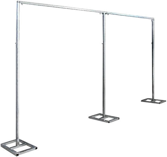 Struttura di tenda per matrimoni in metallo 3x6m/10x20ft, telaio per tenda di sfondo pesante, cornice per tenda di sfondo con fotografia, kit di decorazione con palloncini e fiori.