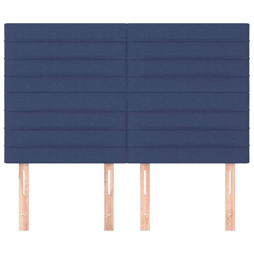 Testiera | Testata Blu 144x5x118/128 cm Tessuto