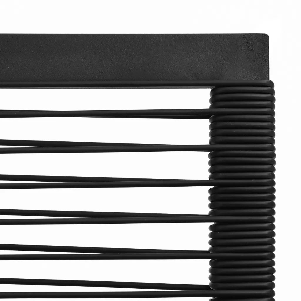 Set da Pranzo da Giardino 9 pz in Rattan PVC Nero cod mxl 41310