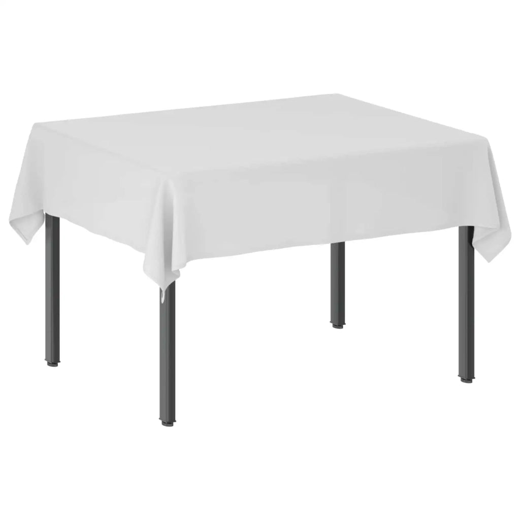 Tovaglia da Tavolo Rettangolare Bianco 140 x 180 cm Poliestere 42039867