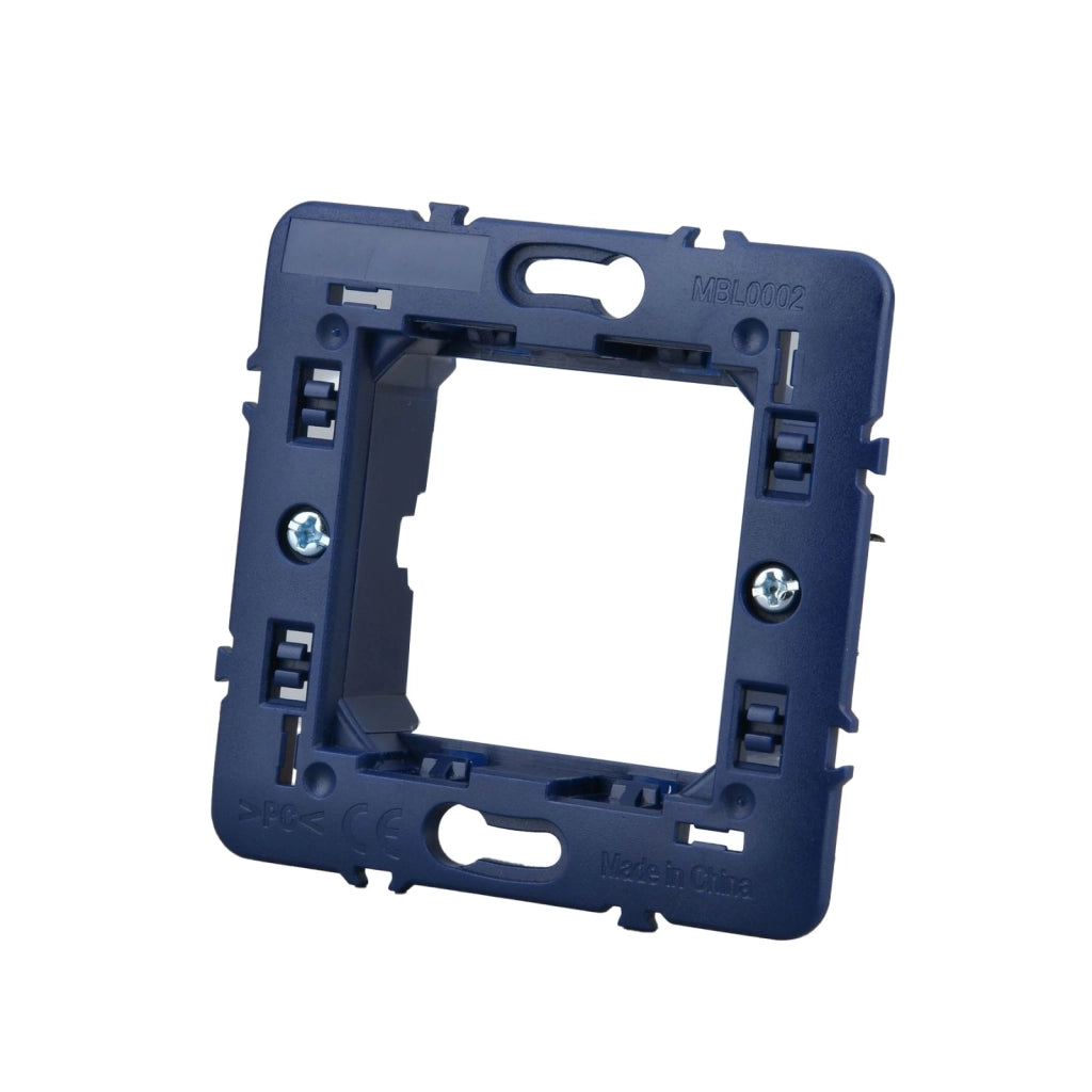 Supporto Telaio 2 Moduli Per Scatola 502 MBL 2M Blu Compatibile Bticino Living BLN0202