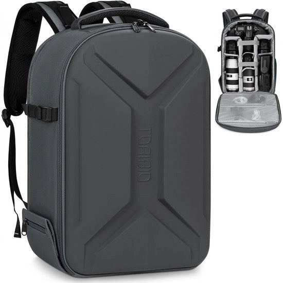 Borsa per Fotocamera con Protezione Antishock, Impermeabile, con Supporto per Tripode e Compartimento per Laptop 15.6 Pollici, Adatta per Canon, Nikon e Sony