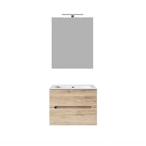Composizione mobile bagno sospeso con cassetti cm 70 mod. TALIA - Rovere Nodi